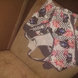 Womens Sport Two Piece Swimsuit Racerback Top Boyshort Bottom